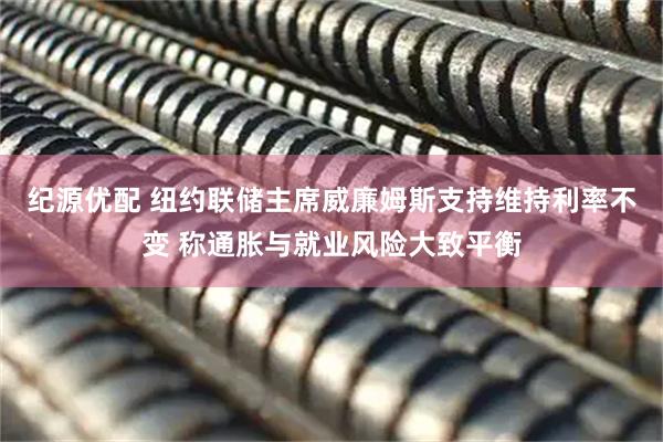 纪源优配 纽约联储主席威廉姆斯支持维持利率不变 称通胀与就业风险大致平衡